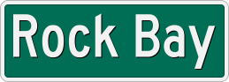 Rock Bay Street Sign