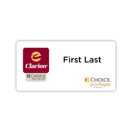 3" x 1.5" Name Badge - Clarion.