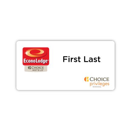 3" x 1.5" Name Badge - Econo Lodge.