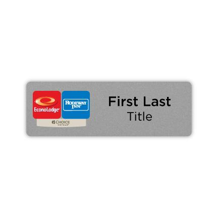 3" x 1" Name Badge - Dual Property - Econo Lodge + Rodeway.