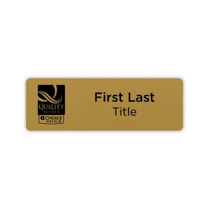 3" x 1" Name Badge - Quality Inn.