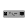 3" x 1" Name Badge - Dual Property - Black Logos - Sleep Inn & Suites + MainStay Suites.