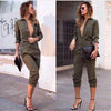 Long sleeve Army green Jumpsuit