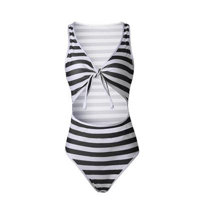 Striped swim suit