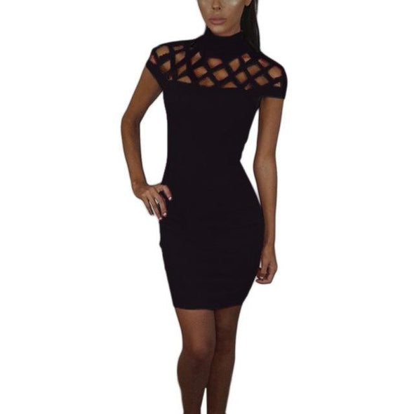 Hollowed out mesh dress