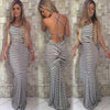 Striped backless Maxi