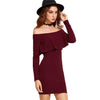 Ruffled long sleeve dress