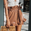 Side laced Leather shorts