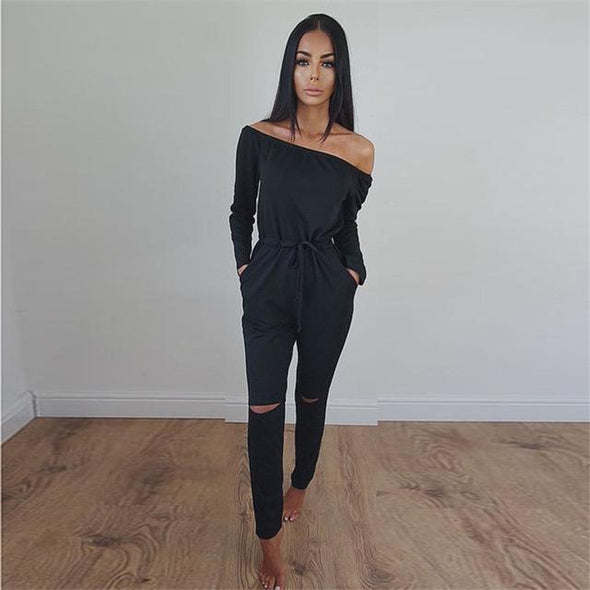 Longsleeve off shoulder Jumpsuit