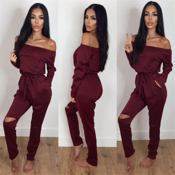 Longsleeve off shoulder Jumpsuit