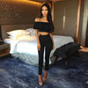 Luxury two piece crop top and trousers