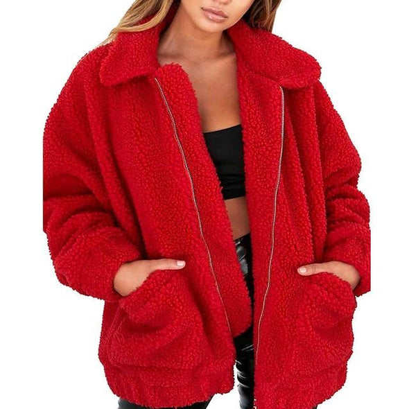 Faux en fur coat