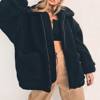 Faux en fur coat