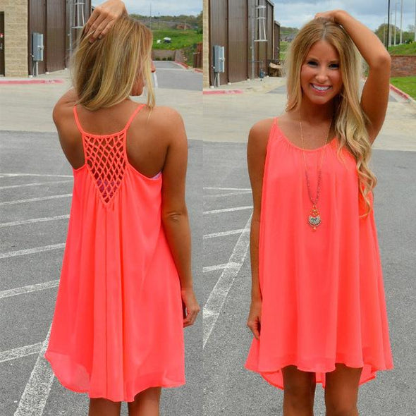 Bright beach dress