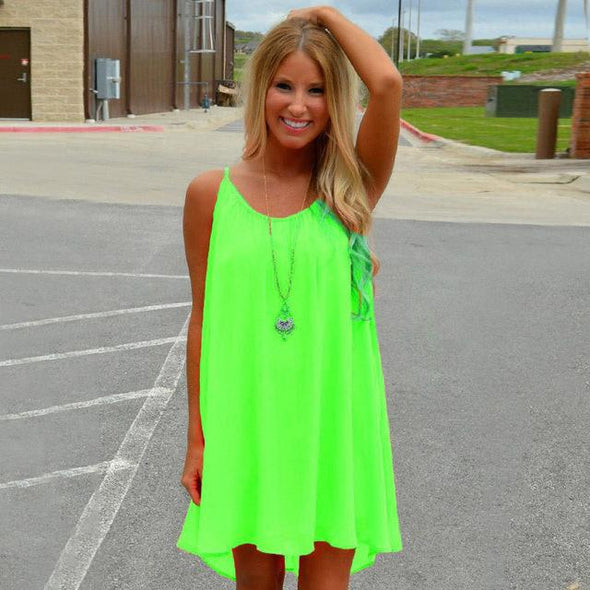 Bright beach dress