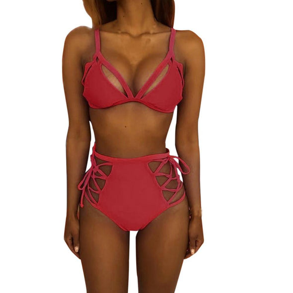 high waist bikini set