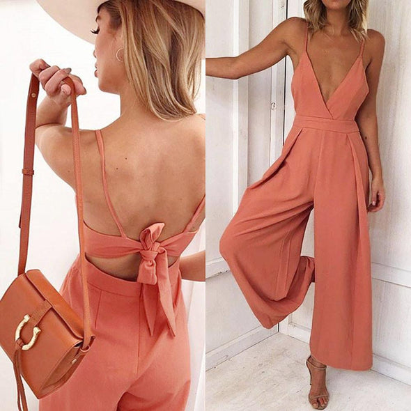 Back bow jumpsuit