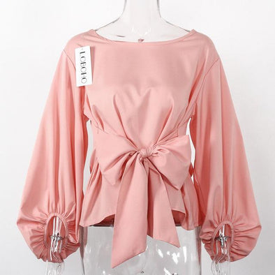 Summer blouse knotted