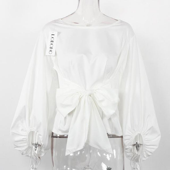 Summer blouse knotted