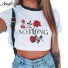 Letter printed crop top