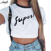 Letter printed crop top