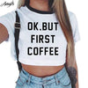 Letter printed crop top