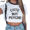 Letter printed crop top