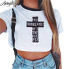 Letter printed crop top