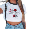 Letter printed crop top