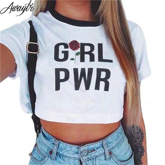 Letter printed crop top