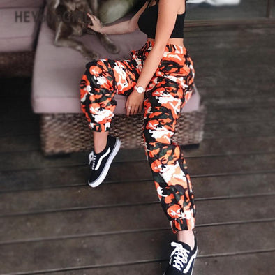 Orange camo pants