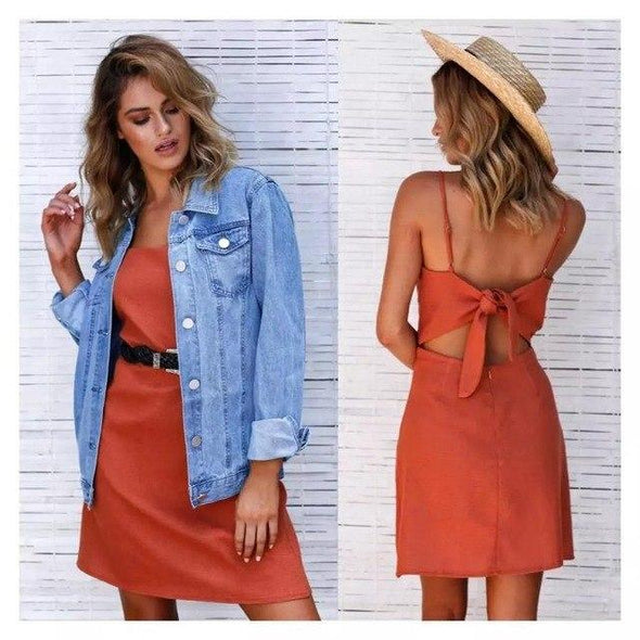 Back tie summer dress