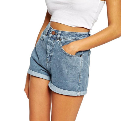 Denim high waisted shortss