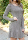 Long sleeve knitted sweater dress