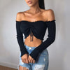 Frill bandage crop top