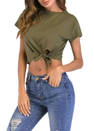 Knotted crop top