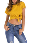 Knotted crop top