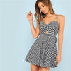 Checkered casual dress