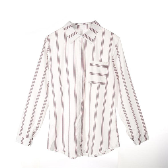 Loose fit striped blouse