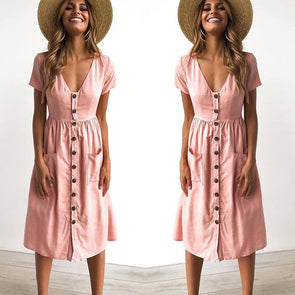 Button down summer dress