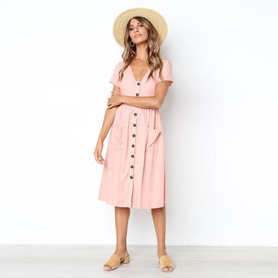 Button down summer dress