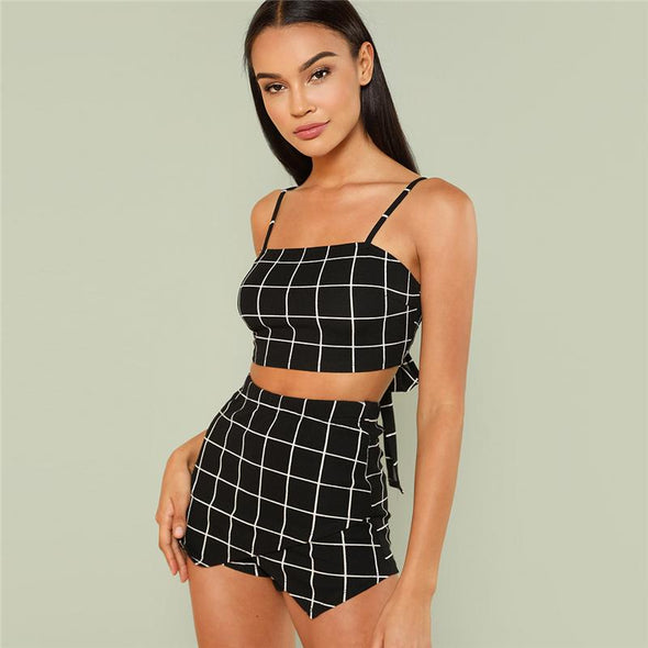 Checkered two piece