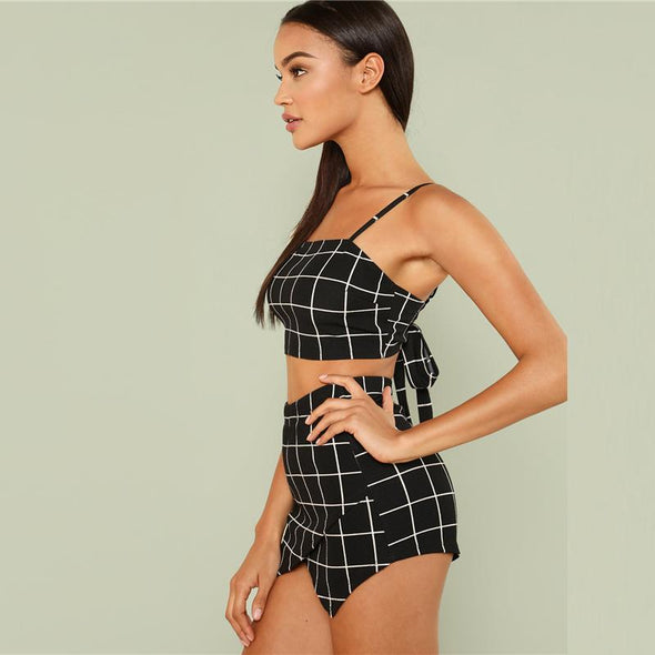 Checkered two piece