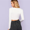 White party slim cropped top