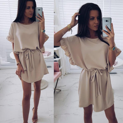 Bat sleeve loose dress