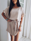 Bat sleeve loose dress