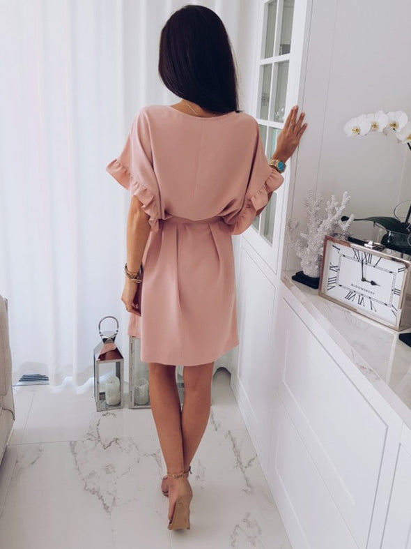 Bat sleeve loose dress