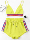 Striped two piece shorts