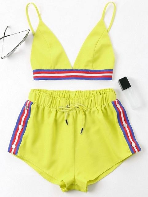 Striped two piece shorts