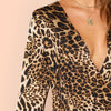 Leopard wrap top